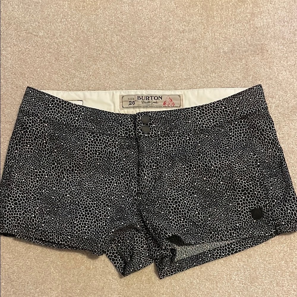 Burton Black Shorts with Classic Cut